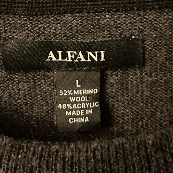 Alfani Merino Wool Blend Sweater - Picture 2 of 6